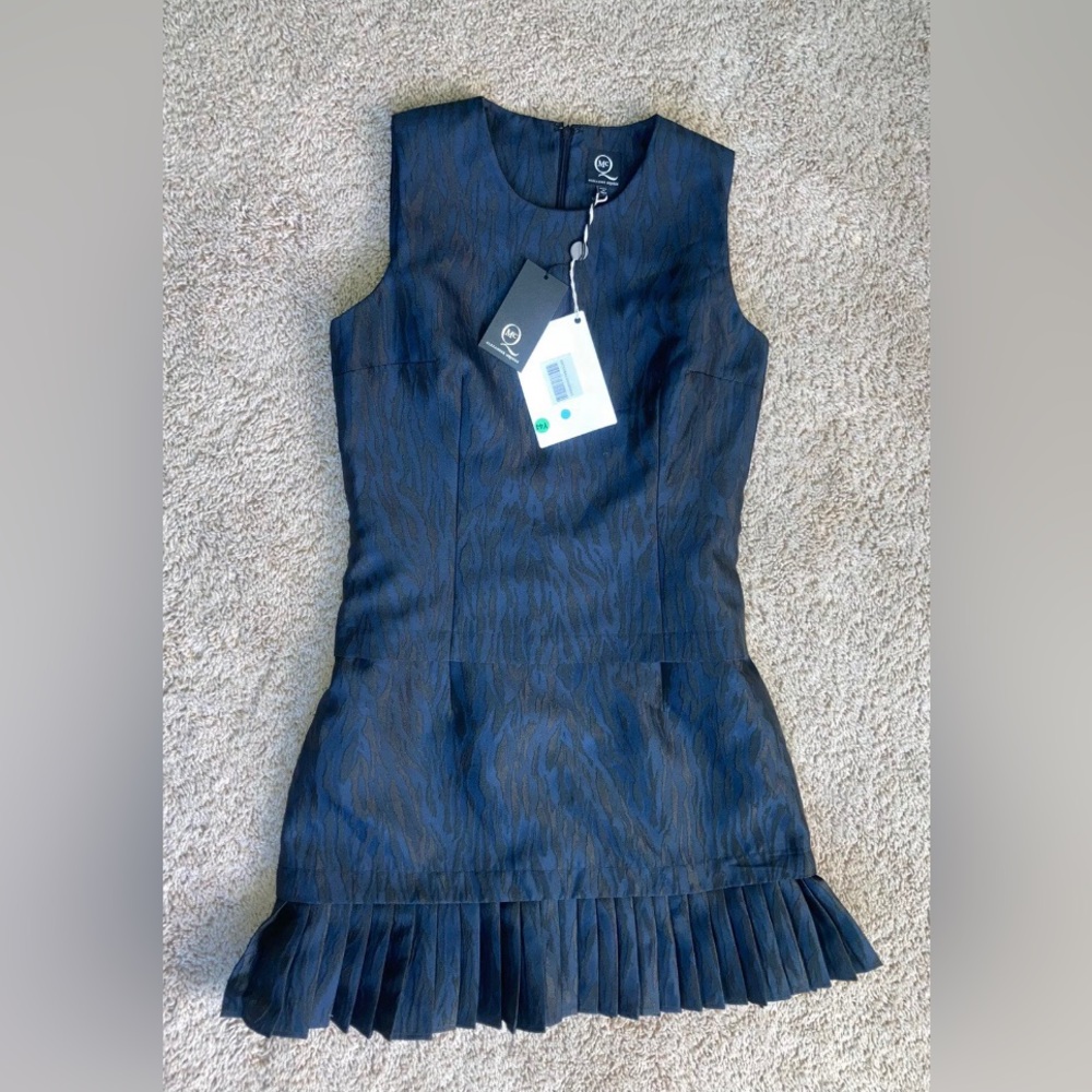 Alexander McQueen Navy Blue Sleeveless Dress